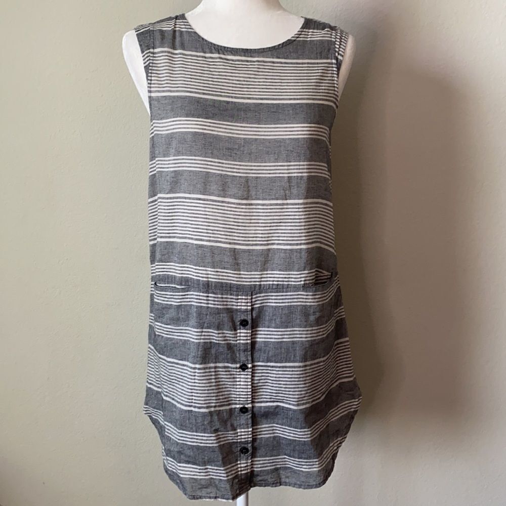 Fab’rik Gray Slip Dress Pockets Lightweight Small